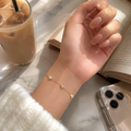 Sterling™ Clover Crystal Bracelet | Dainty Gold Four-Leaf Charm Jewelry for Women