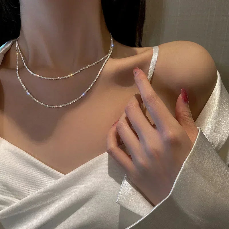 Sterling™ Pearl Glow Choker Necklace – Dainty Clavicle Jewelry for Women