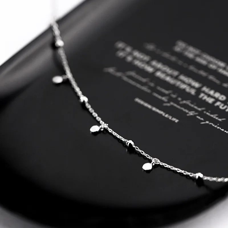 Sterling™ Aria Silver Charm Choker Necklace – Dainty Silver Jewelry for Women