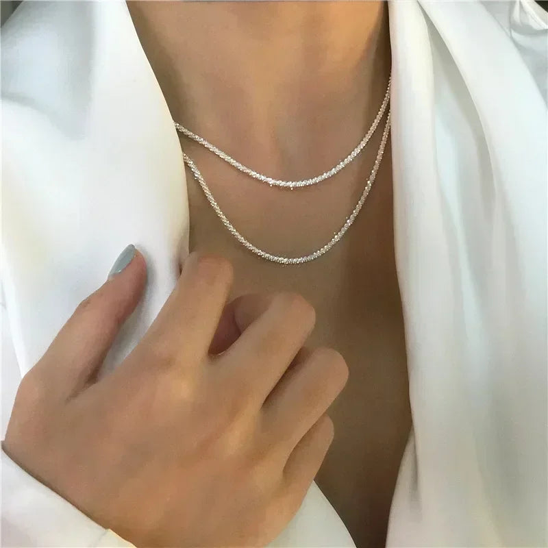 Sterling™ Pearl Glow Choker Necklace – Dainty Clavicle Jewelry for Women