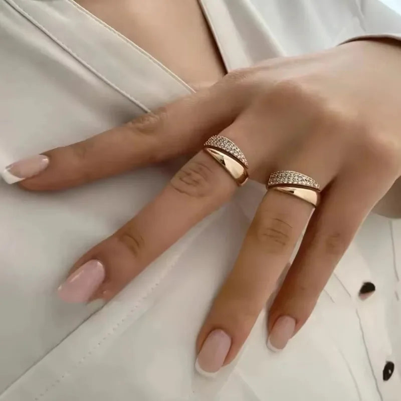 Sterling™ Soleil Gold Stone Ring – Dainty Sun-Inspired Jewelry for Women