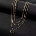 Sterling™ Luna Layered Gold Circle Necklace