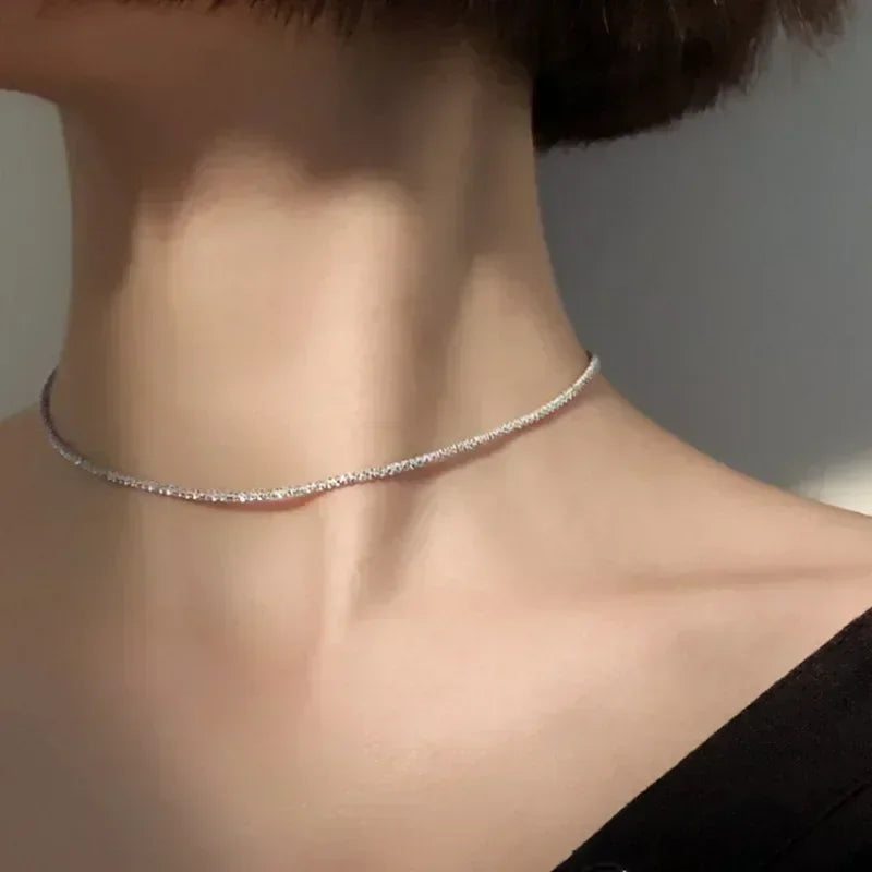 Sterling™ Pearl Glow Choker Necklace – Dainty Clavicle Jewelry for Women