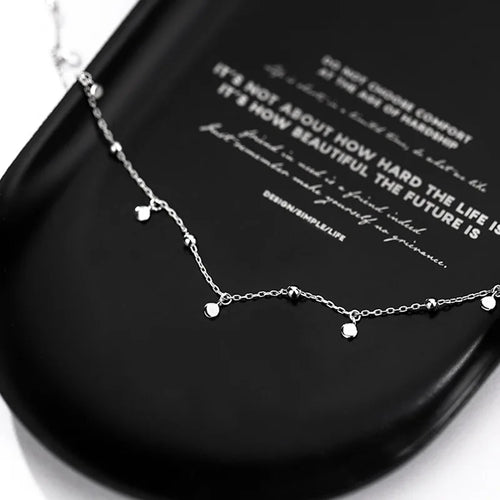 Sterling™ Aria Silver Charm Choker Necklace – Dainty Silver Jewelry for Women