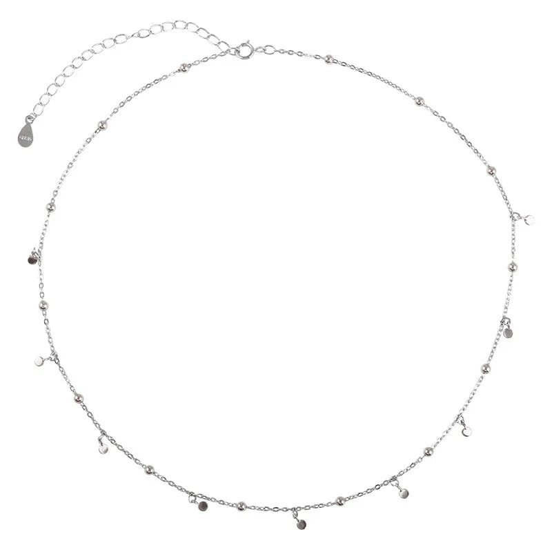 Sterling™ Aria Silver Charm Choker Necklace – Dainty Silver Jewelry for Women